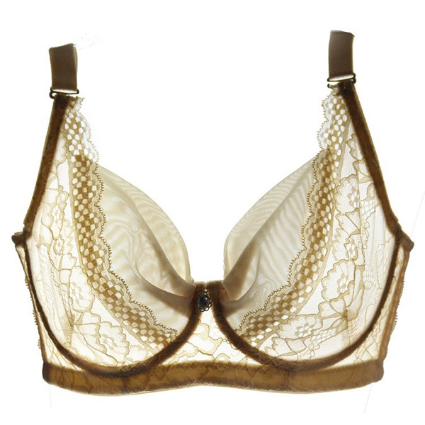 Sexy Women Underwire Lace Bra Push Up Brassiere Transparent Bra 34-44 ...